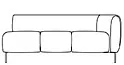 Диван 3-х мест. п/л слева от сидящего
