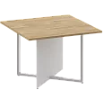 Стол переговорный на металлокаркасе, квадратный
