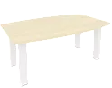 Стол для переговоров на металлокаркасе (белые опоры)