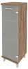 Офисный шкаф средний узкий со стеклом (правый)