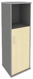 Офисный шкаф узкий средний полузакрытый, Л/Пр.
