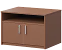 Офисная тумба для оргтехники, с нишей и распашными дверцами