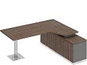 Стол на опорной тумбе (правый)