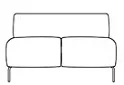 Диван двухместный без подлокотников