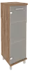 Офисный шкаф средний узкий со стеклом (левый)