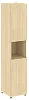 Офисный шкаф узкий закрытый + открыт. полка Л/ПР