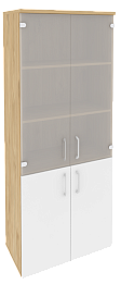 Офисный шкаф высокий широкий со стеклом