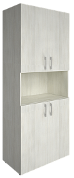 Офисный шкаф закрытый + открытая полка