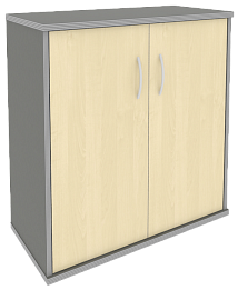 Офисный шкаф низкий широкий (2 низкие двери ЛДСП)