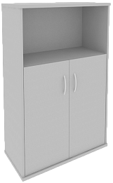 Офисный шкаф средний широкий (2 низкие двери ЛДСП)