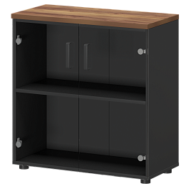 Офисный шкаф для документов со стеклом