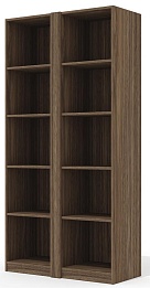 Офисный шкаф высокий со стеклом (полки ЛДСП)